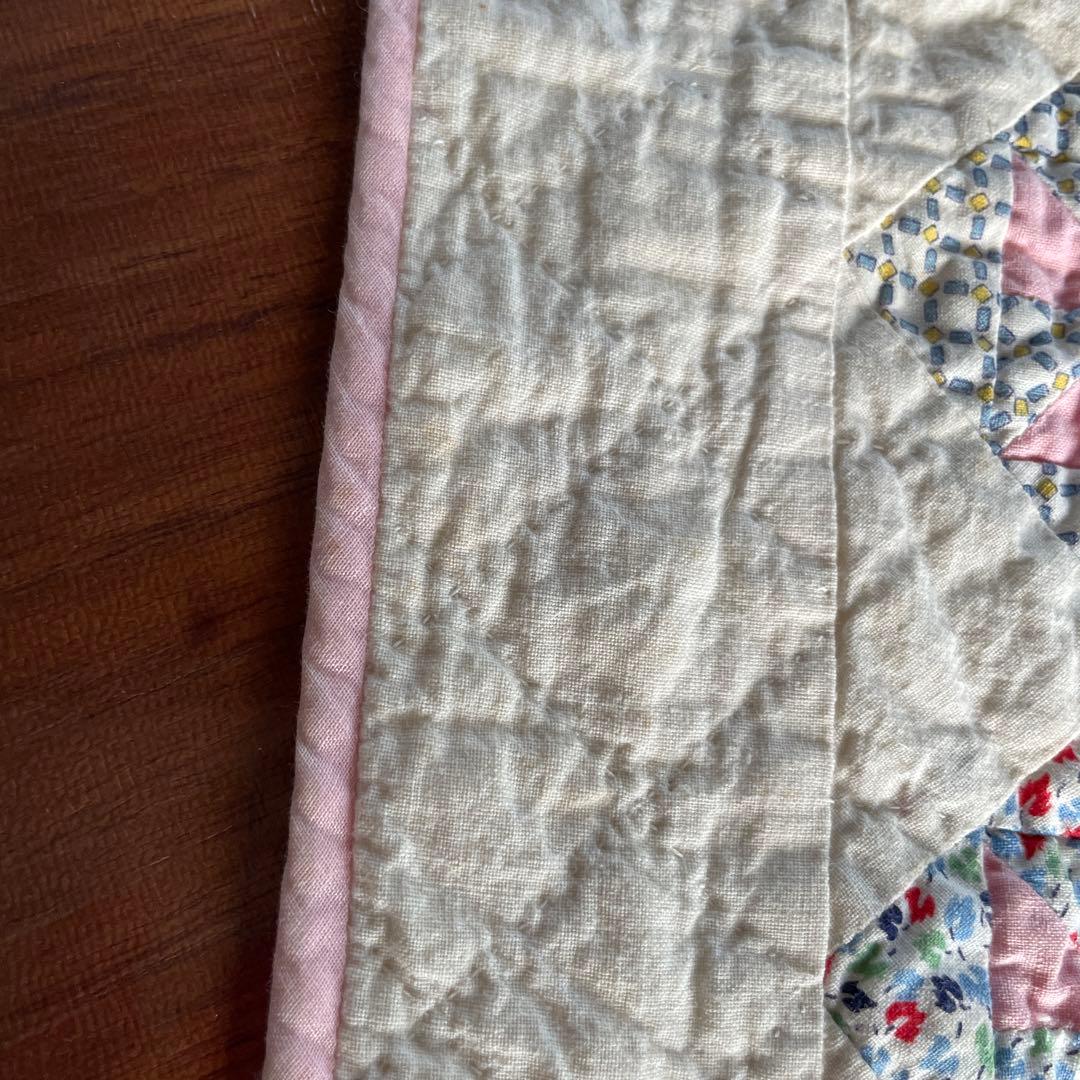 アンティークキルト ピンウィール 風車 ドールキルト ミニキルト