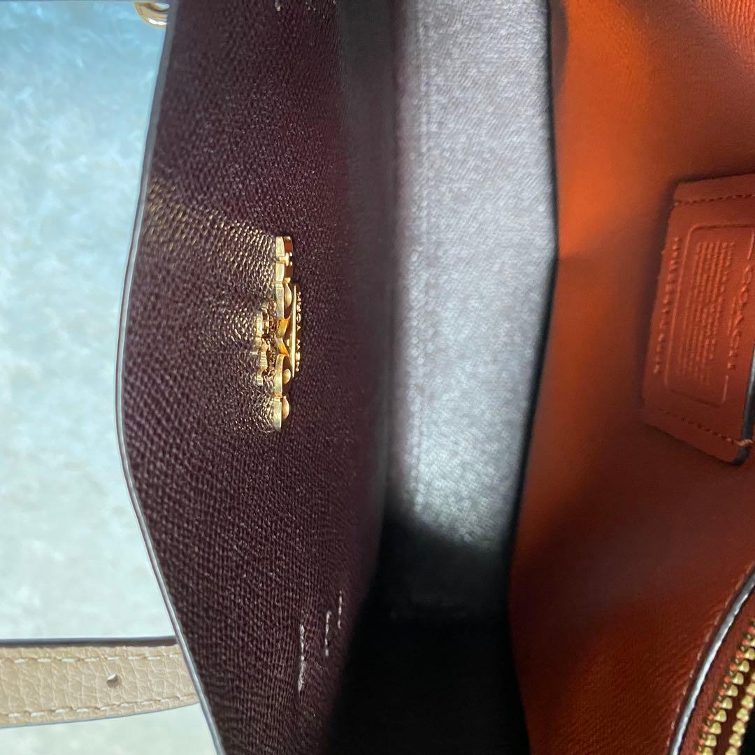 COACHコーチ モリートート ショルダーバッグ 2way レザー ベージュ