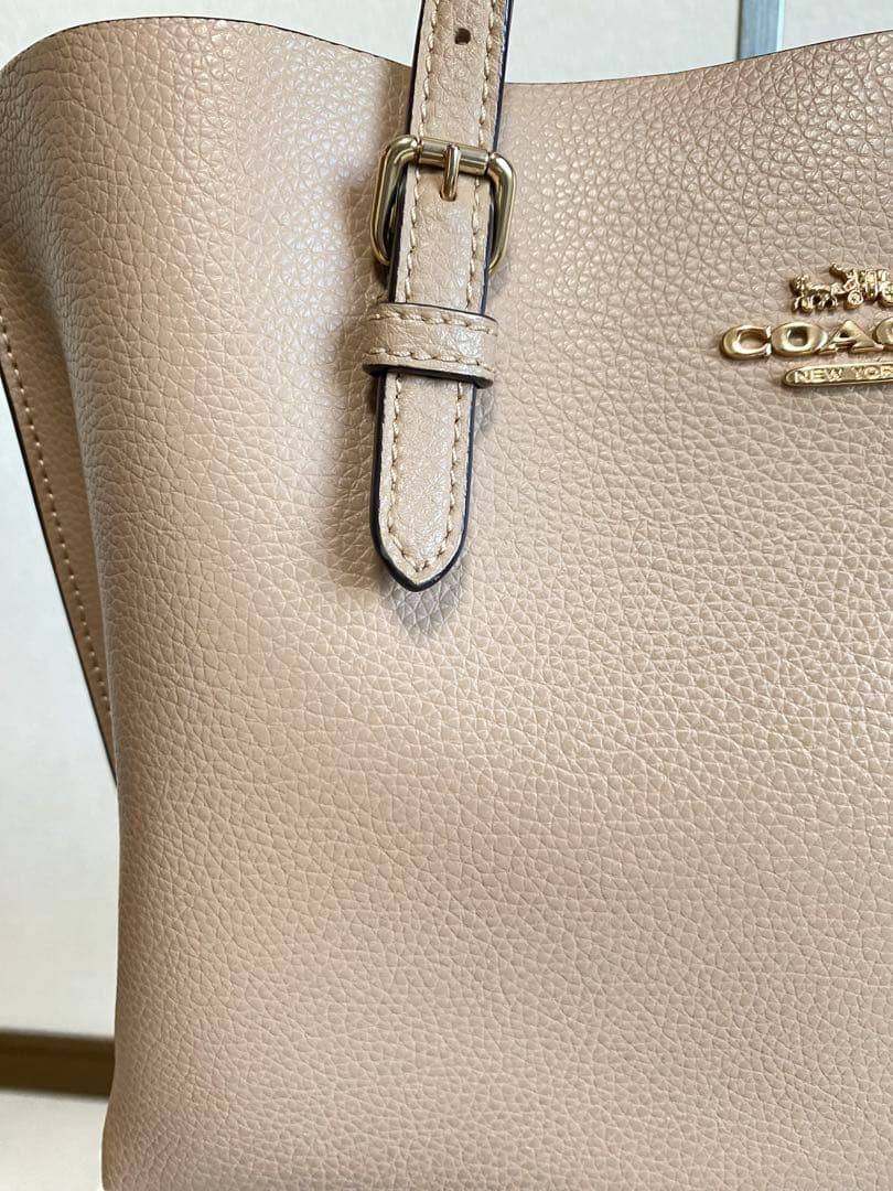 COACHコーチ モリートート ショルダーバッグ 2way レザー ベージュ