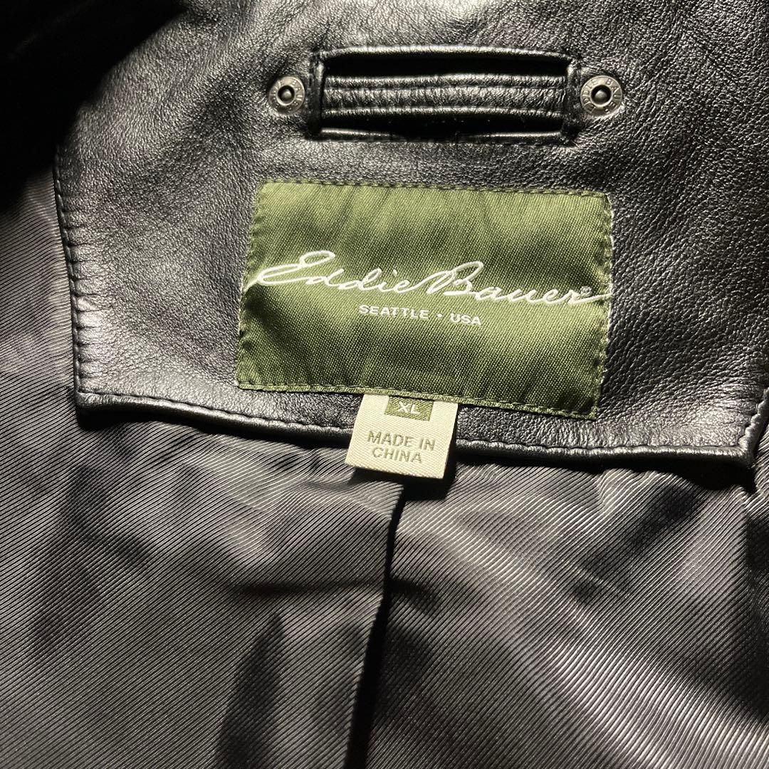 美品 エディーバウアー シングル レザージャケット XL 送料無料