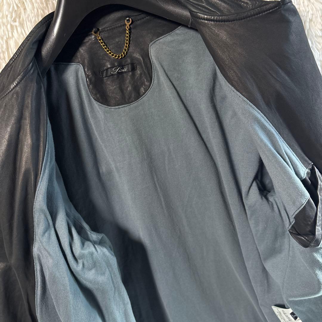 sisii シシ　レザーライダース　ジャケット　M ブラック　キルティング