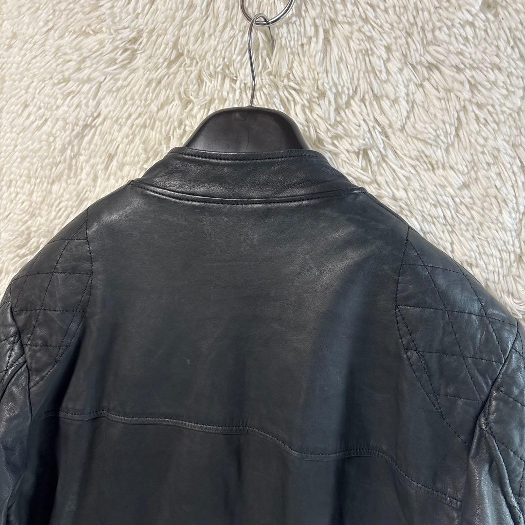 sisii シシ　レザーライダース　ジャケット　M ブラック　キルティング