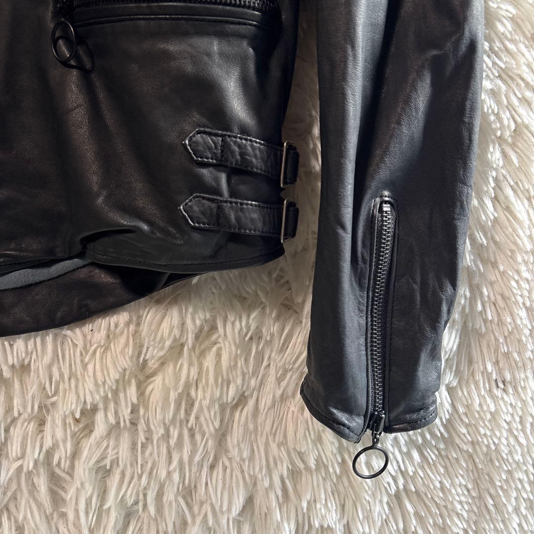 sisii シシ　レザーライダース　ジャケット　M ブラック　キルティング