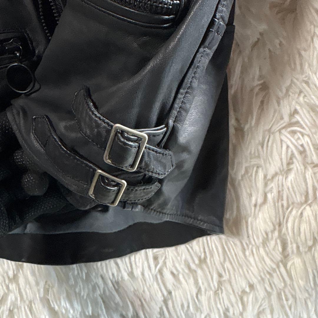 sisii シシ　レザーライダース　ジャケット　M ブラック　キルティング