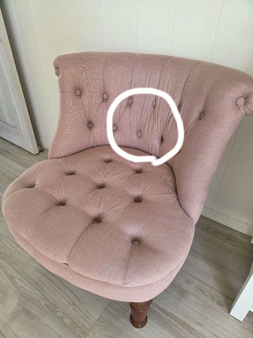 miumiu*様　クラシック ピンク ファブリック 1人掛けソファ