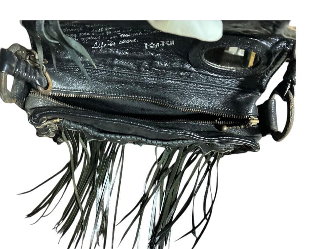 値下げ　美品　希少品　KMRii レザーショルダー バッグ