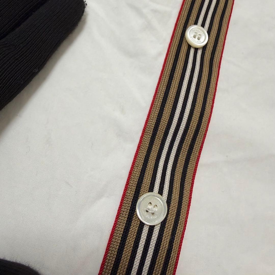 【現行美品】バーバリー 長袖シャツ 白 ドレスシャツ TBロゴ L チェック