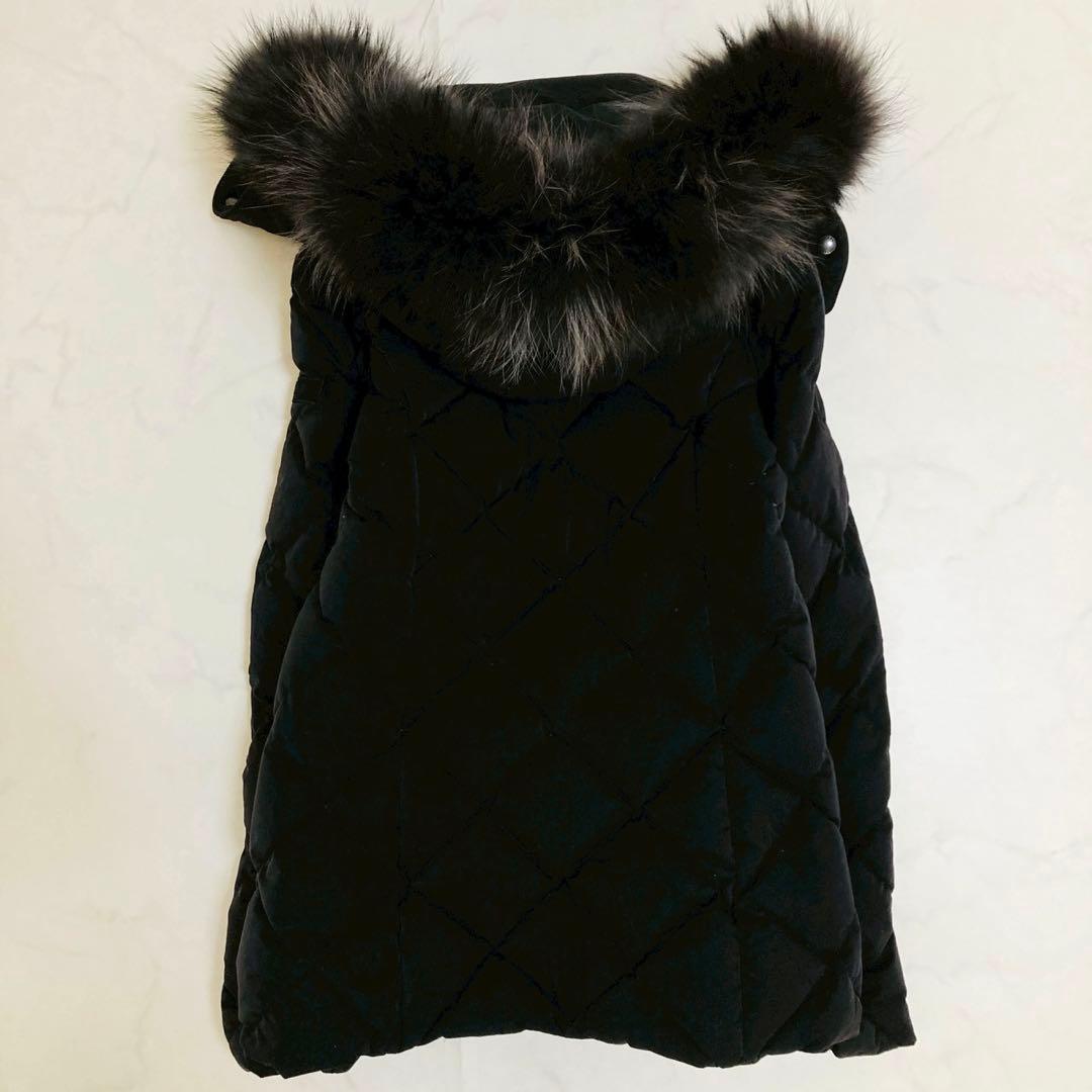 タトラス　ベリーナ　ラクーンファー　キルティング　ダウンコート　黒　02