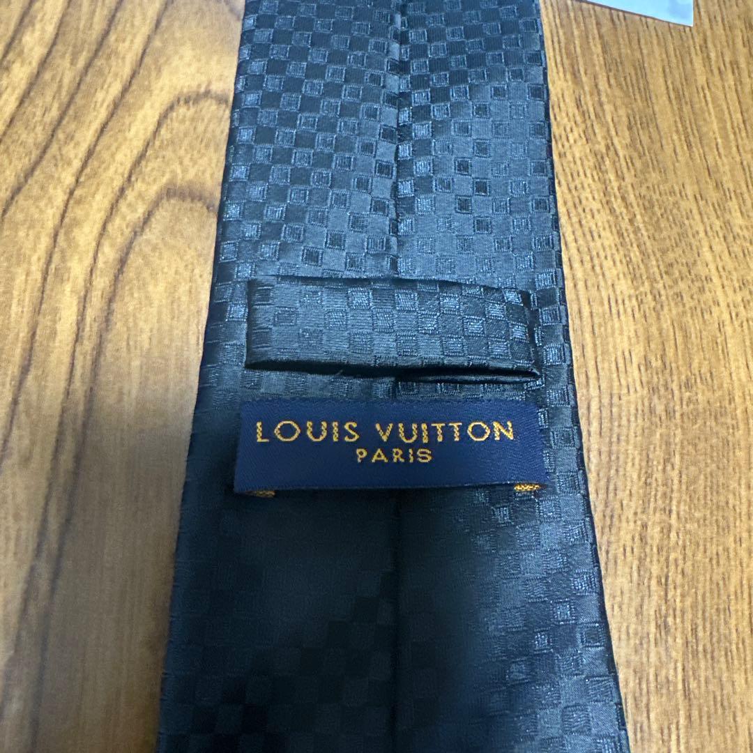 Louis Vuitton マイクロダミエパターン ネクタイ ブラック
