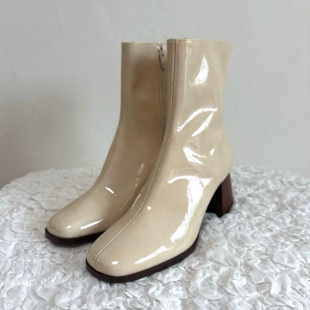 【新品未使用】Sézane セザンヌ エナメル アンクルブーツ