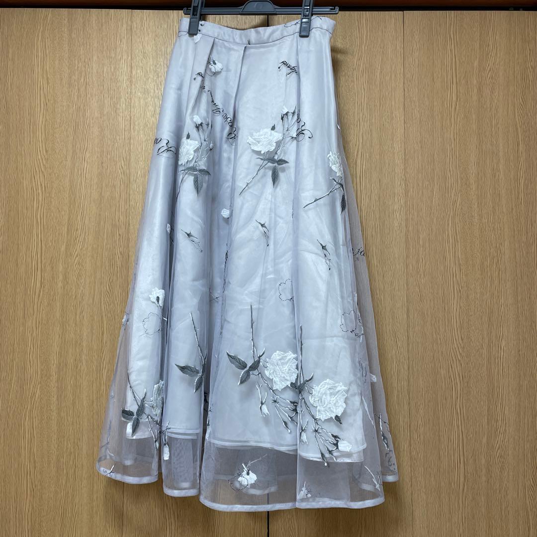 CELFORD フラワー刺繍 フレアスカート サイズ38
