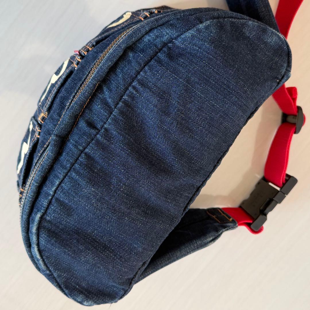 エヴィス　ウエストポーチ　ボディバッグ　デニム　インディゴ　5連カモメ