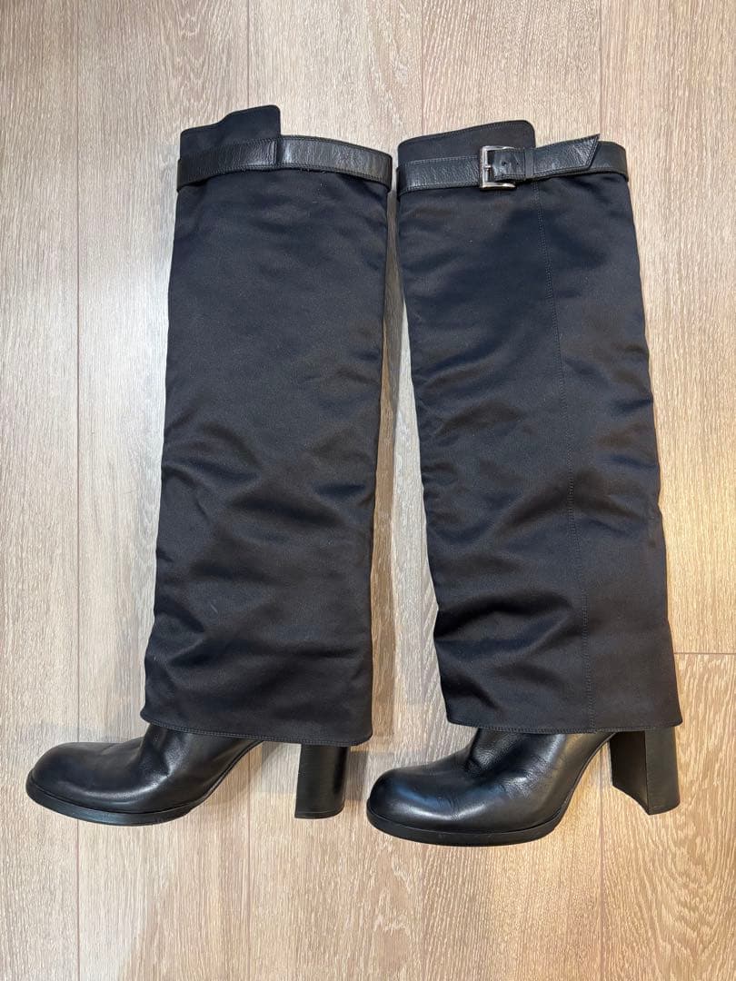 CHANELシャネル/ブーツ/ロングブーツ/黒