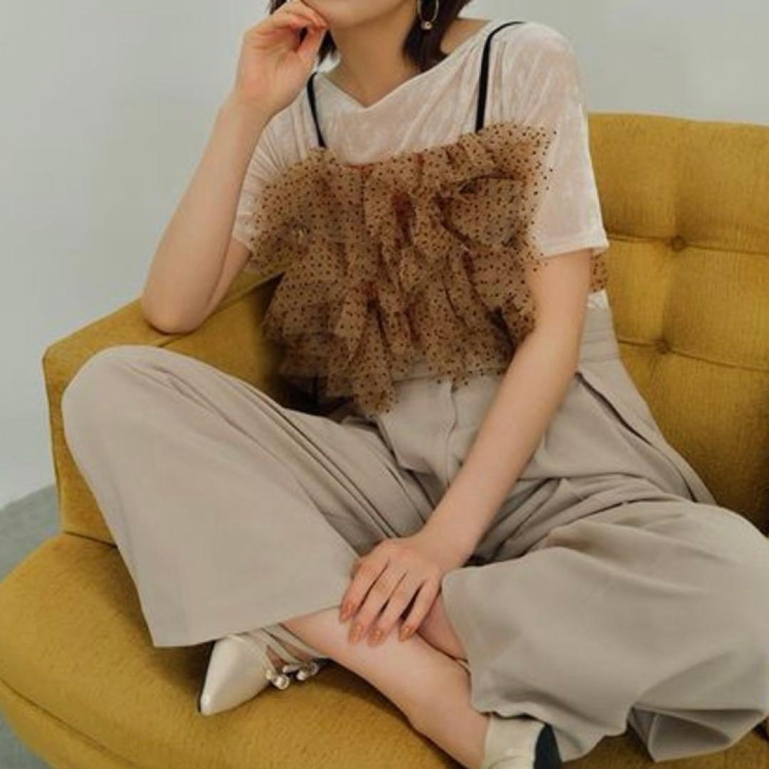 完売【定価1.3万】LILY BROWNリリーブラウン ラッフルチュールビスチェ