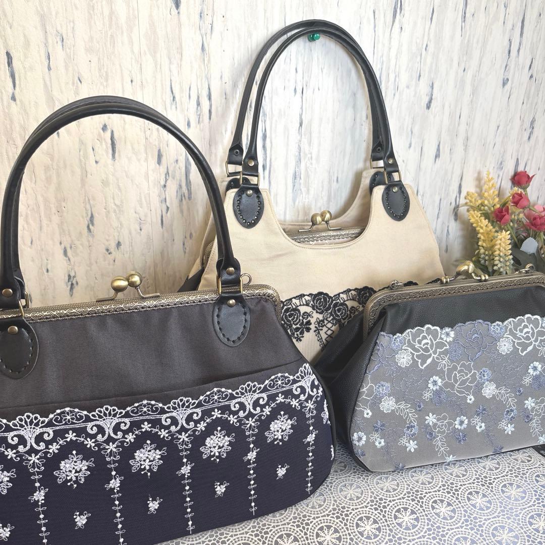 みはる　がま口バッグ3点　ハンドメイド