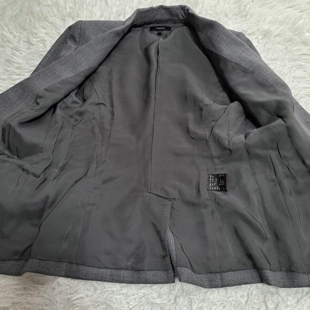 【Theory】ライトサキソニー ジャケット パンツ セットアップスーツ　グレー