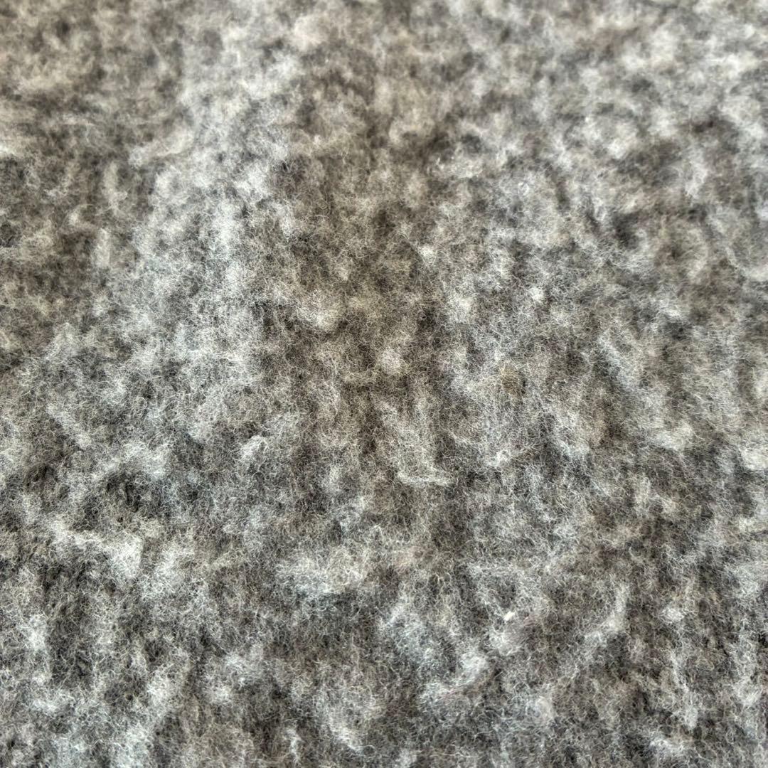 VlasBlommeオフショルダー七分袖グレーリネンウール混ニット