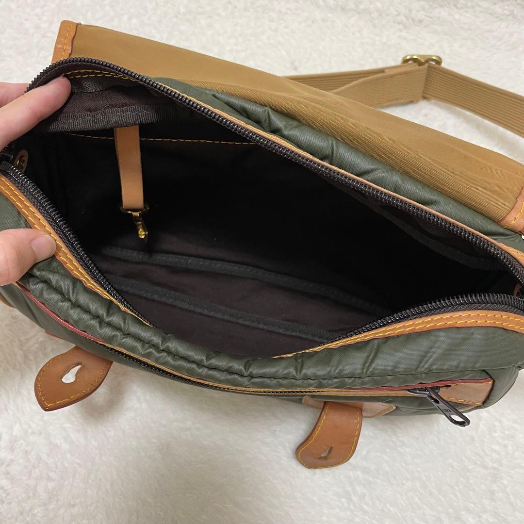 【希少】ハンティングワールド バチュークロス カーキ メッセンジャーバッグ