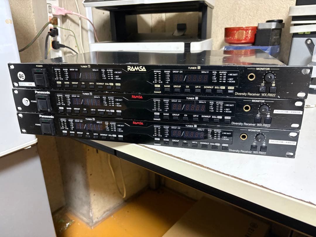 Panasonic RAMSA WX-R822 通電確認済　ジャンク　3点セット
