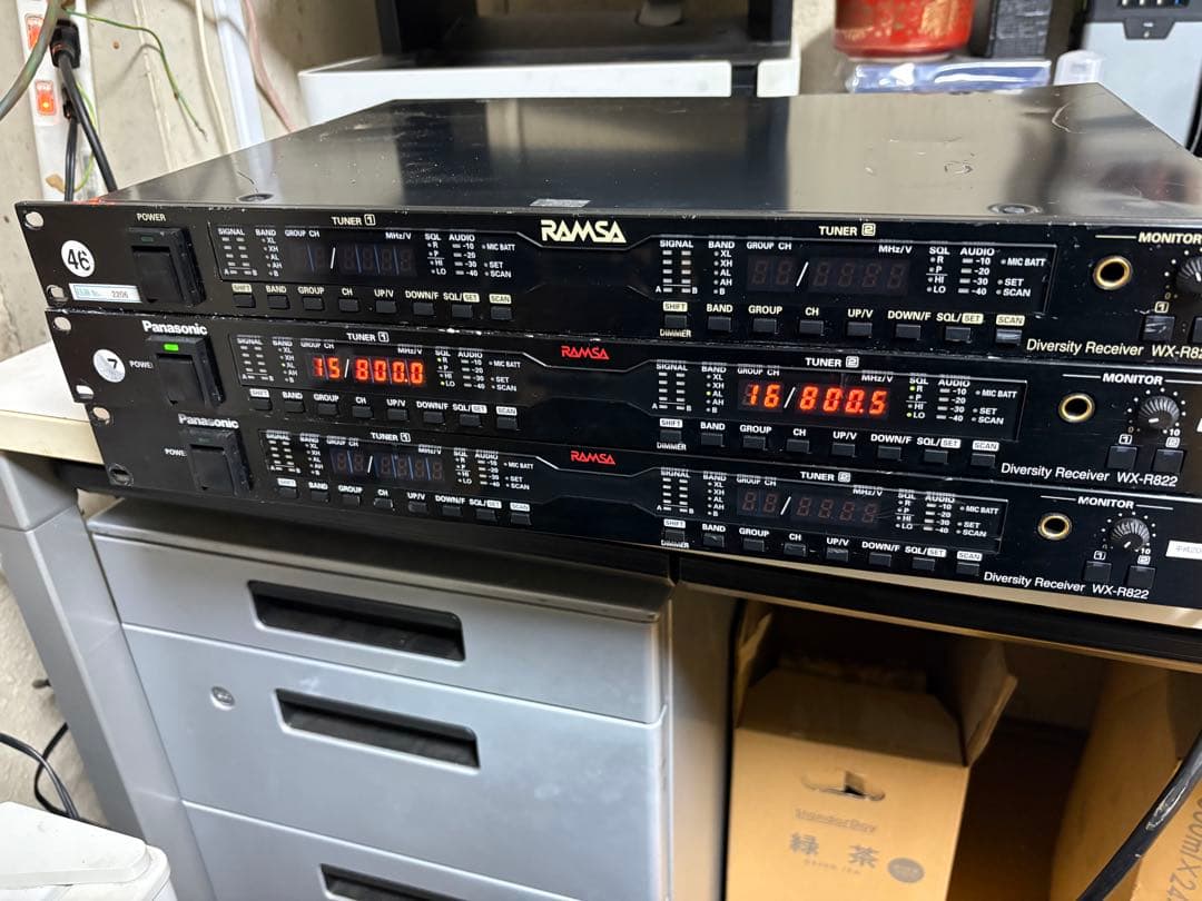 Panasonic RAMSA WX-R822 通電確認済　ジャンク　3点セット