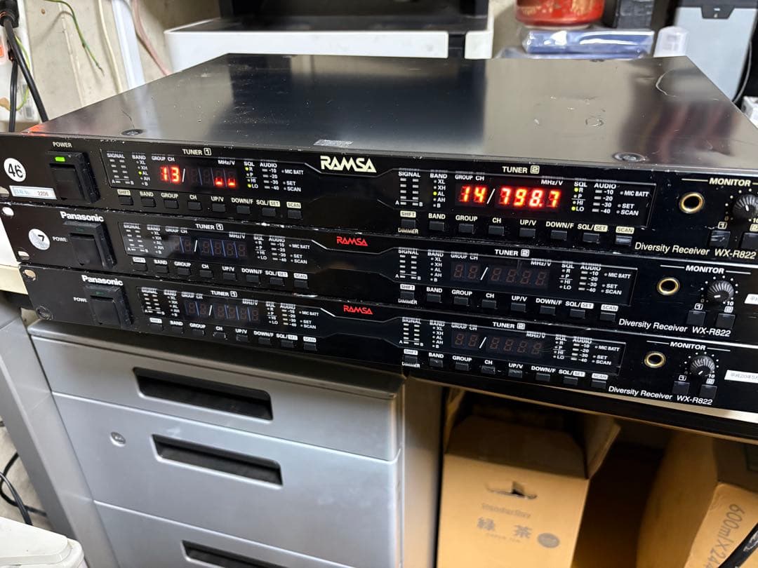 Panasonic RAMSA WX-R822 通電確認済　ジャンク　3点セット