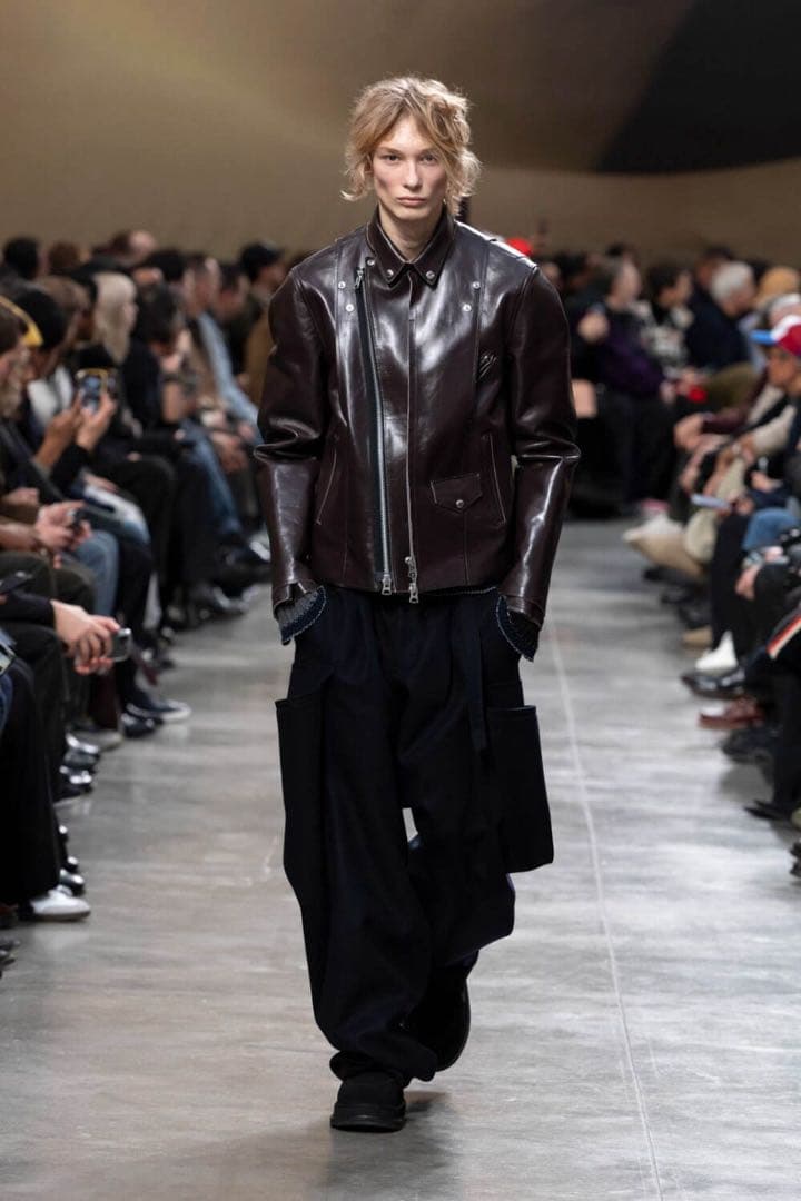 sacai 25AW Leather Jacket レザージャケット　ブラック