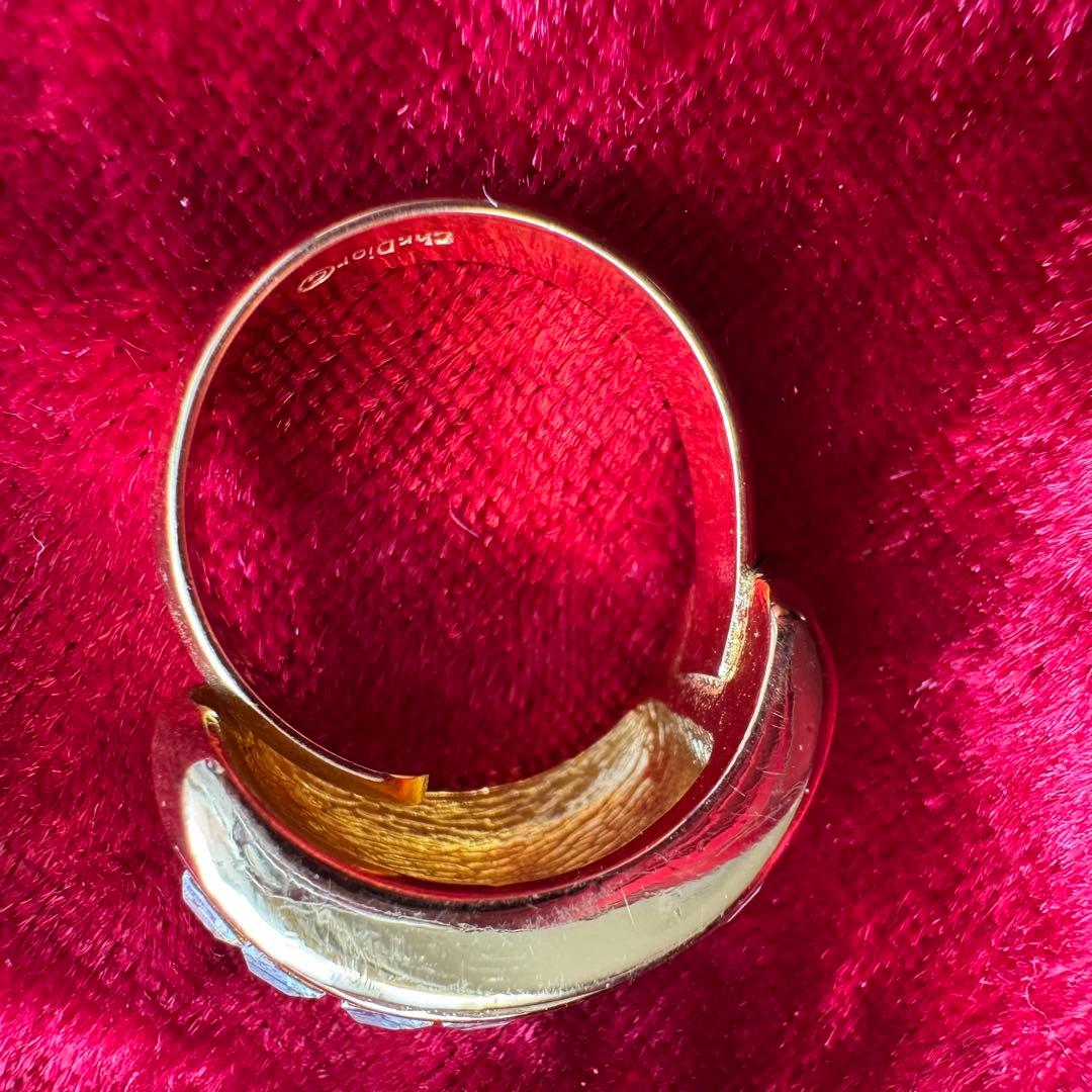 【希少】Diorヴィンテージ リング ゴールド フリーサイズ 現状12号#145