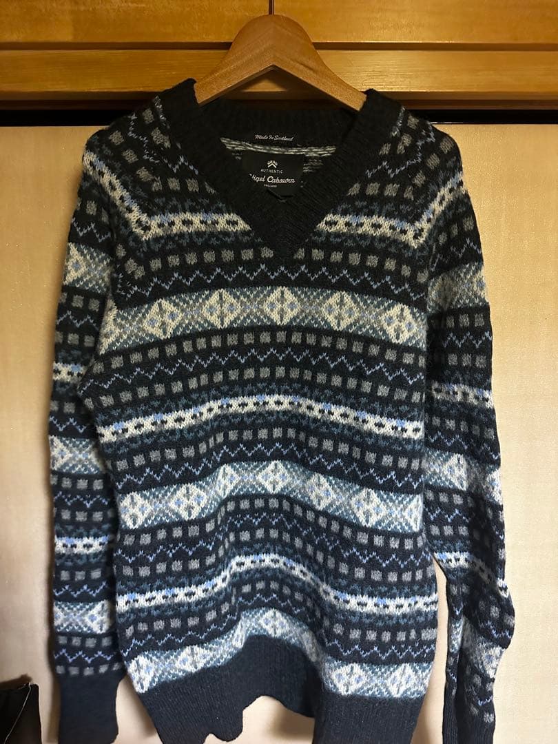 最安値美品送料無料オシャレ完売Nigel Cabourn Vネックセーター 48