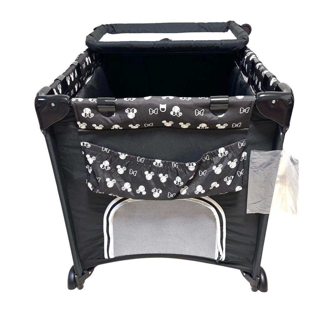 美品 カトージ KATOJI ポータブル ベビーベッド ミッキー ベビーサークル