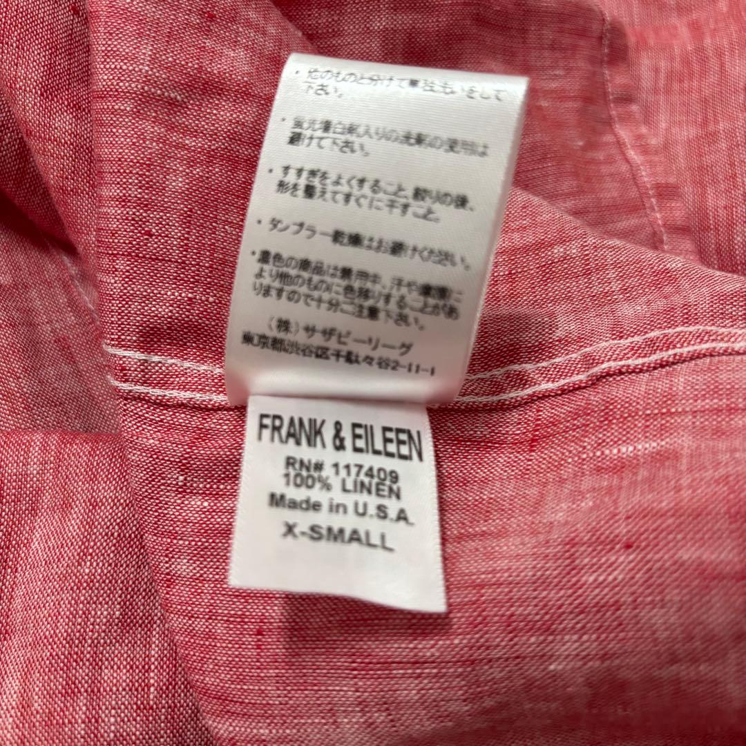 フランクアンドアイリーン　リネンシャツワンピース　ロングシャツ　スキッパーシャツ