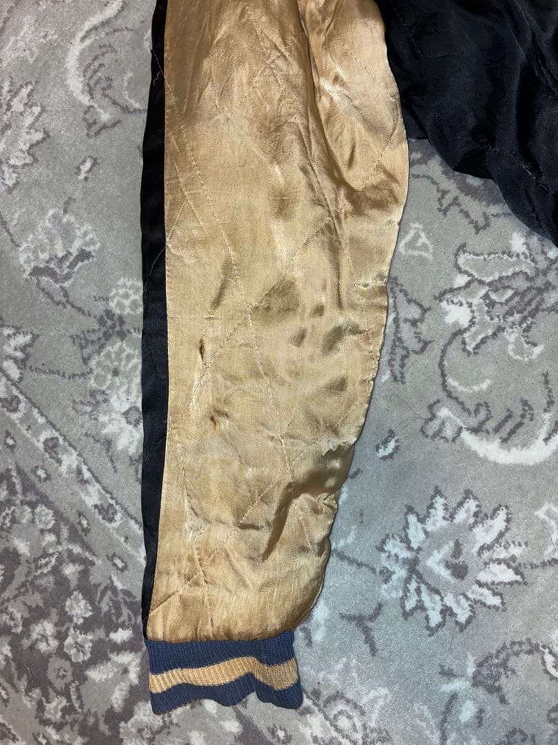 山*田様 50's スカジャン　真鍮YKK回転式　鷹×日本地図 リバーシブル