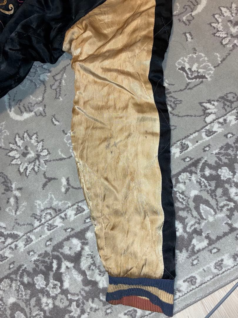 山*田様 50's スカジャン　真鍮YKK回転式　鷹×日本地図 リバーシブル