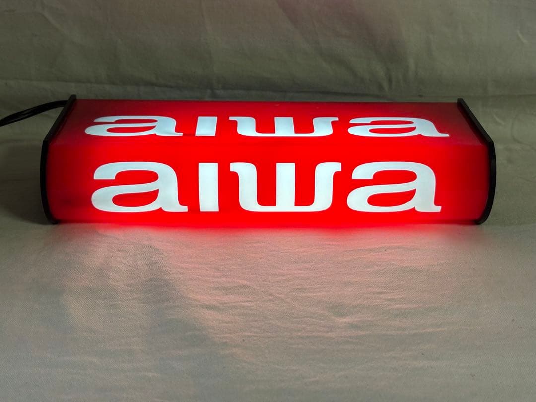 aiwa ステレオラジカセ CS-P1 販促用電飾看板 2点 アイワ