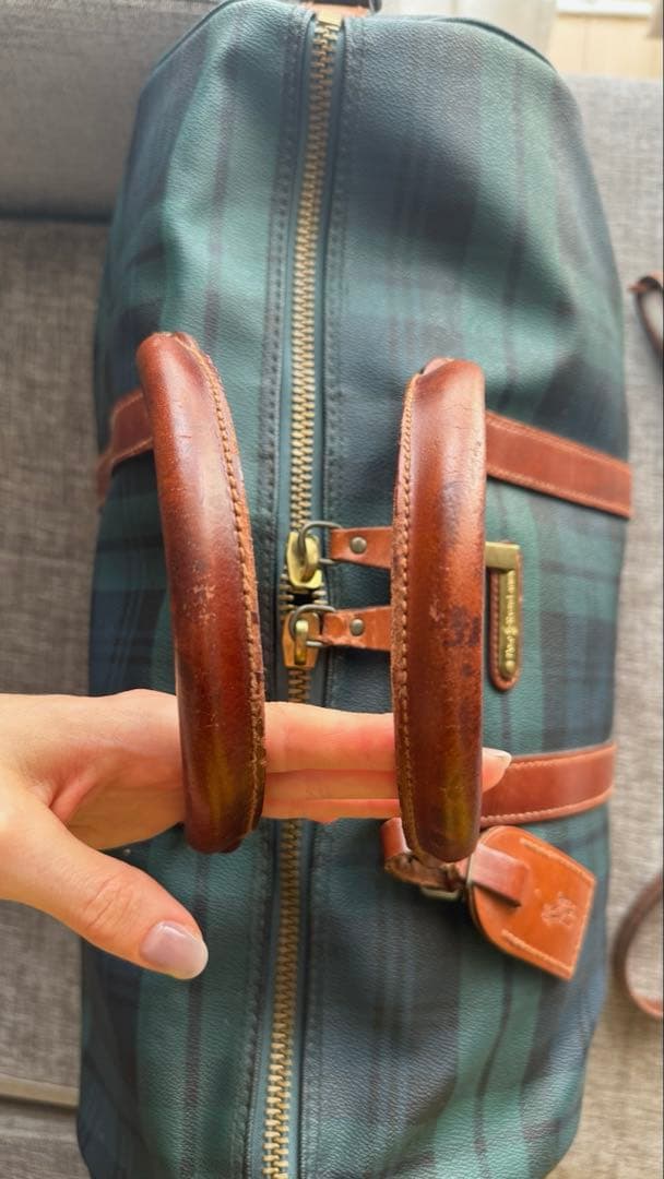 ポロラルフローレン ボストンバッグ チェック ２WAY ヴィンテージ