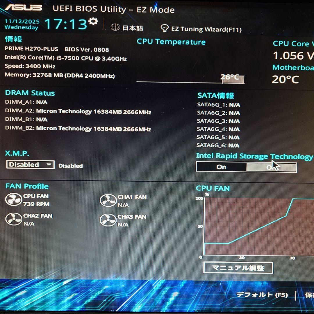 Micron DDR4 2666 16GB ×2 計 32GB 【動作確認済】