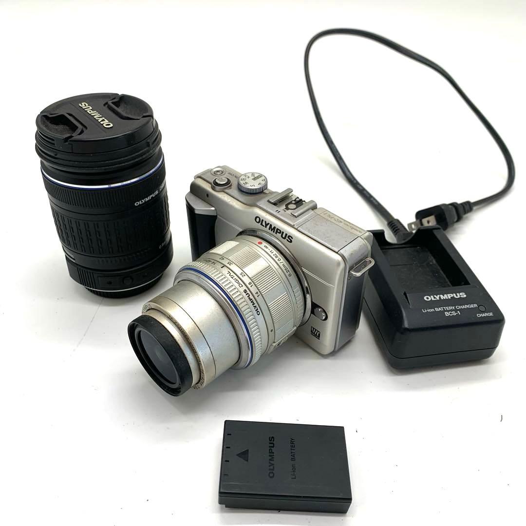 OLYMPUS E-PL1 ミラーレスカメラ 本体　望遠レンズ　バッテリー充電器