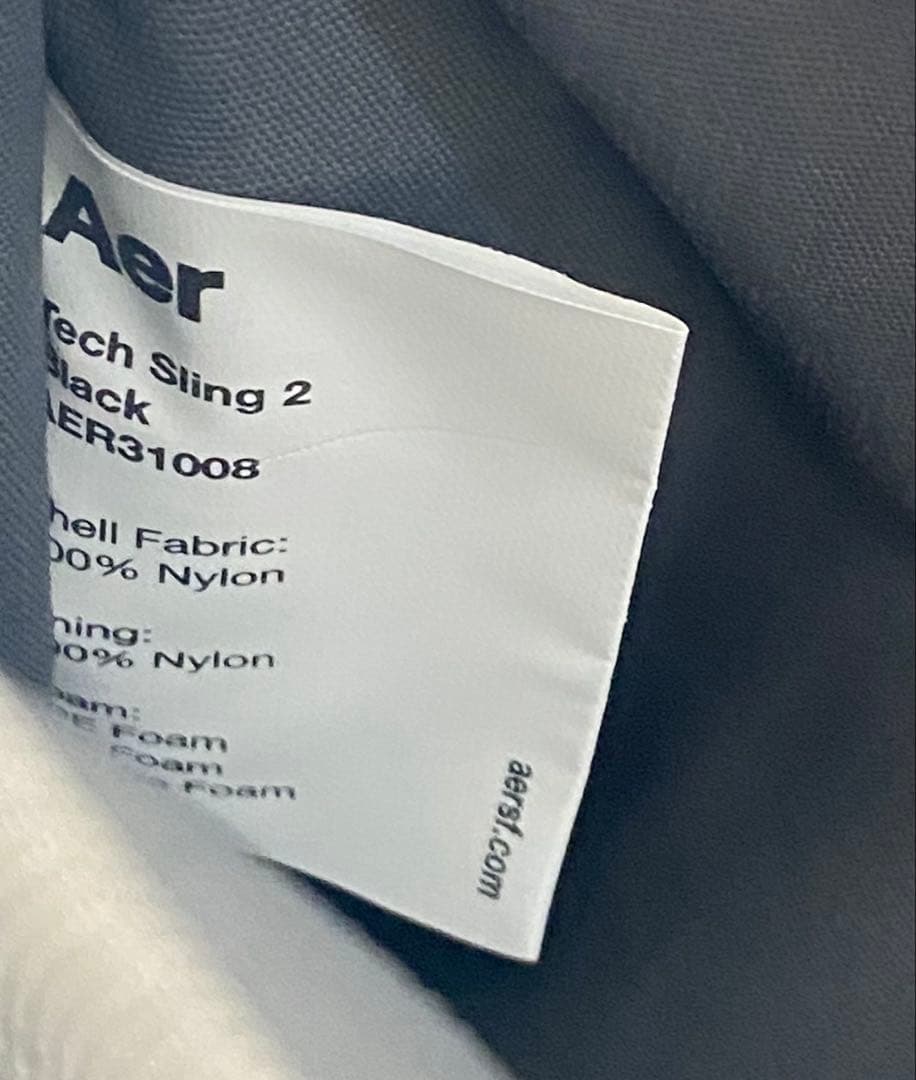 【新品同様】Aer エアー Tech Sling 2 ボディ バッグ ブラック