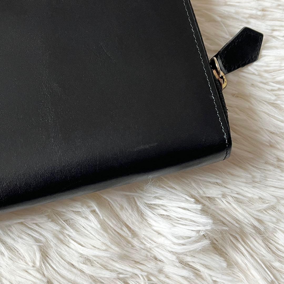 美品✨ココマイスター 長財布 ラウンドジップ　ブラック　レザー