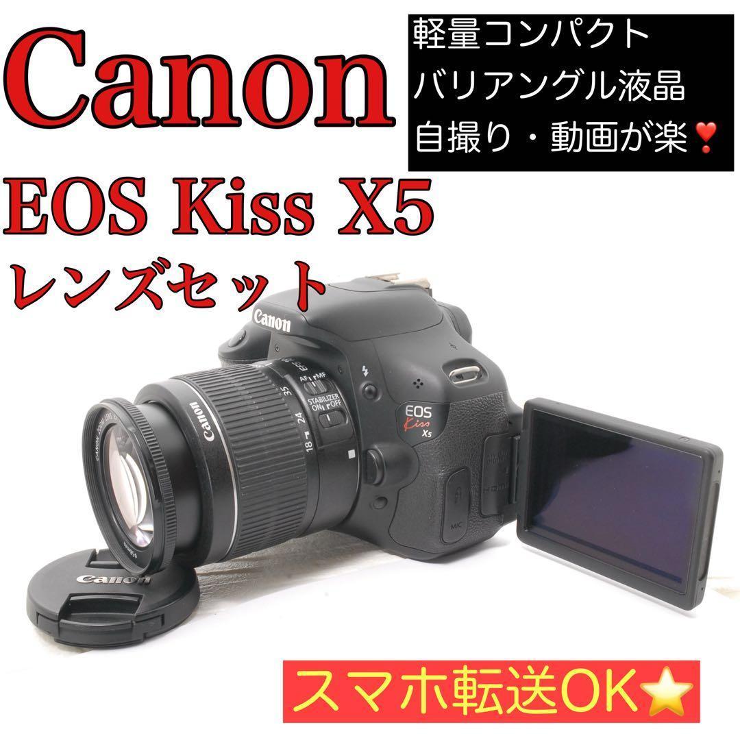ショット数1544回✨Canon KissX5 標準レンズセット すぐ撮影OK