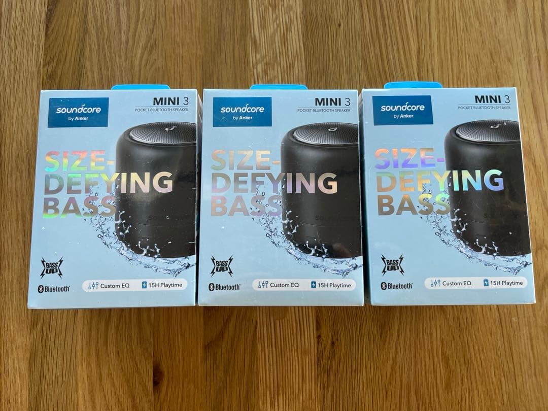 【新品3個セット】soundcore Mini 3 ワイヤレススピーカー