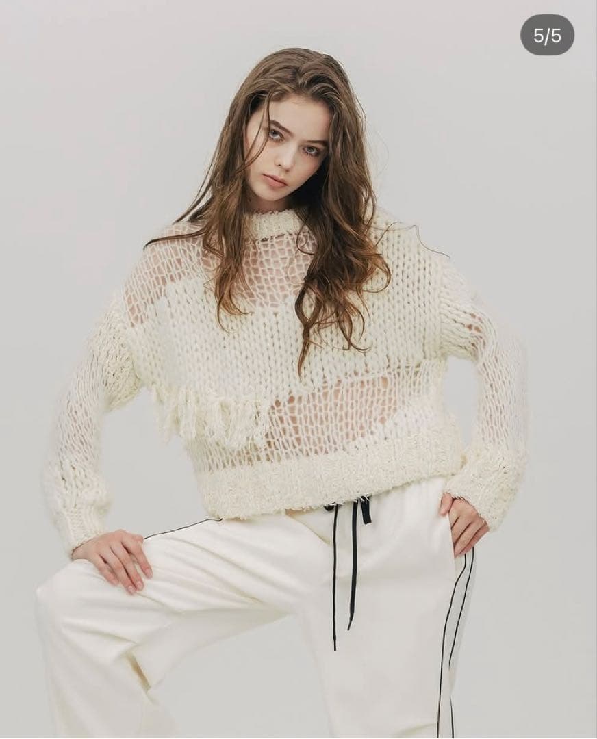 値下げしました　THE TOE かぎ編みニット　2024AW