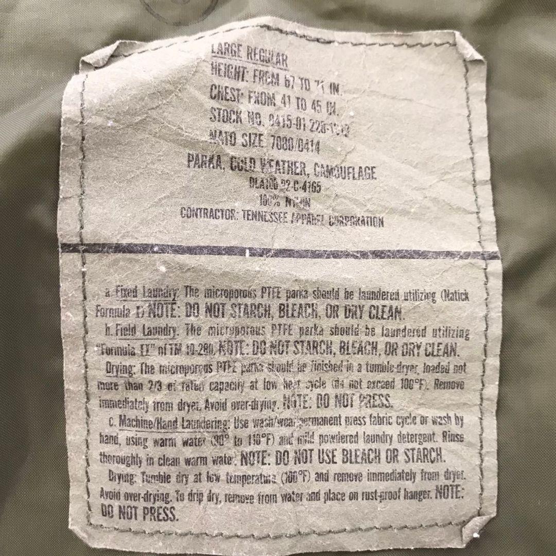 【k6953】USA米軍実物90sECWCSエクワックスゴアテックスジャケット