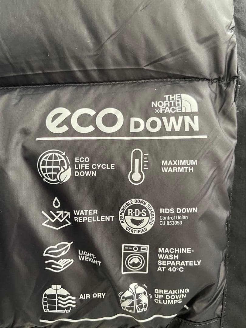 韓国 ノースフェイス ボニータダウンジャケット ホワイトレーベル 黒 S