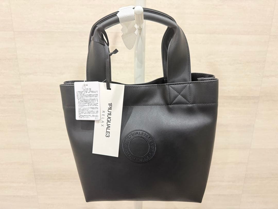 ひげ様1PIU1UGUALE3 RELAX サークルロゴハンドバッグトートバッグ