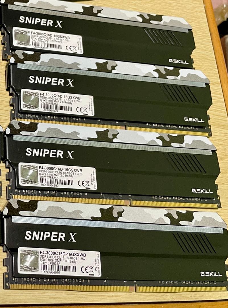 G.SKILL SNIPER X DDR4 32GB (8GB×4) メモリ