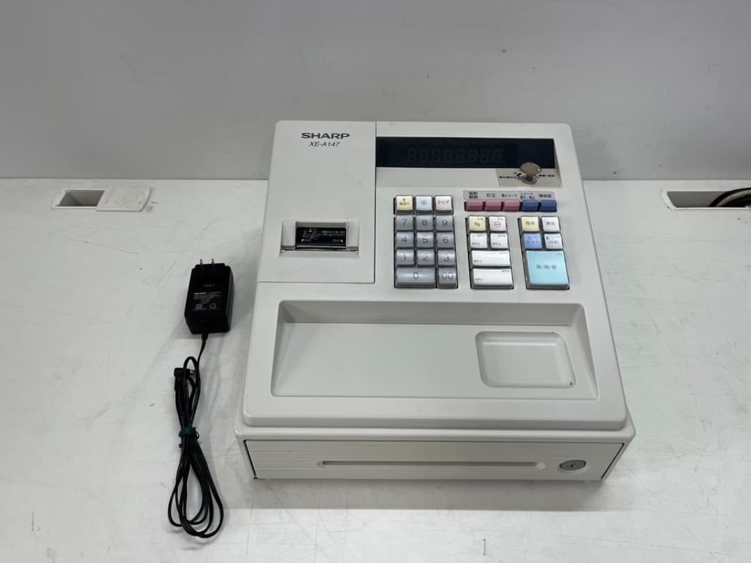 SHARP（シャープ）　電子レジスタ　XE-A147　ロール紙付　鍵付　f861