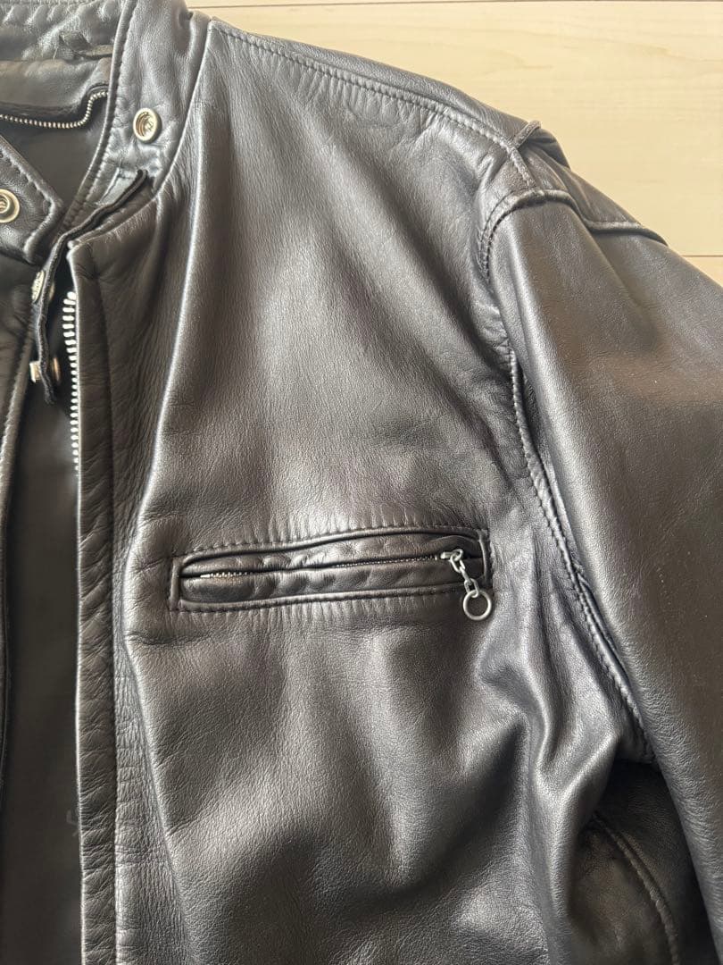 schott レザーシングルライダース 141型 40 【クリーニング済】