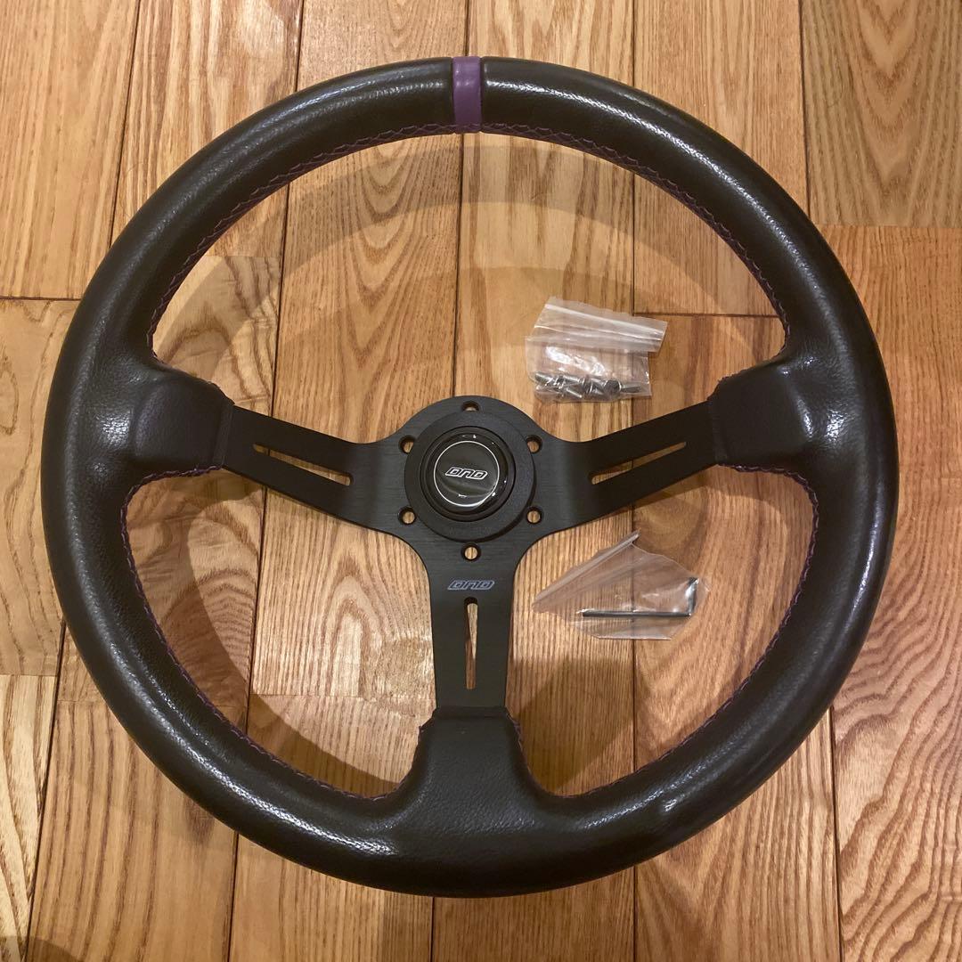 DND ステアリング　35パイ　パープル　ホーン新品