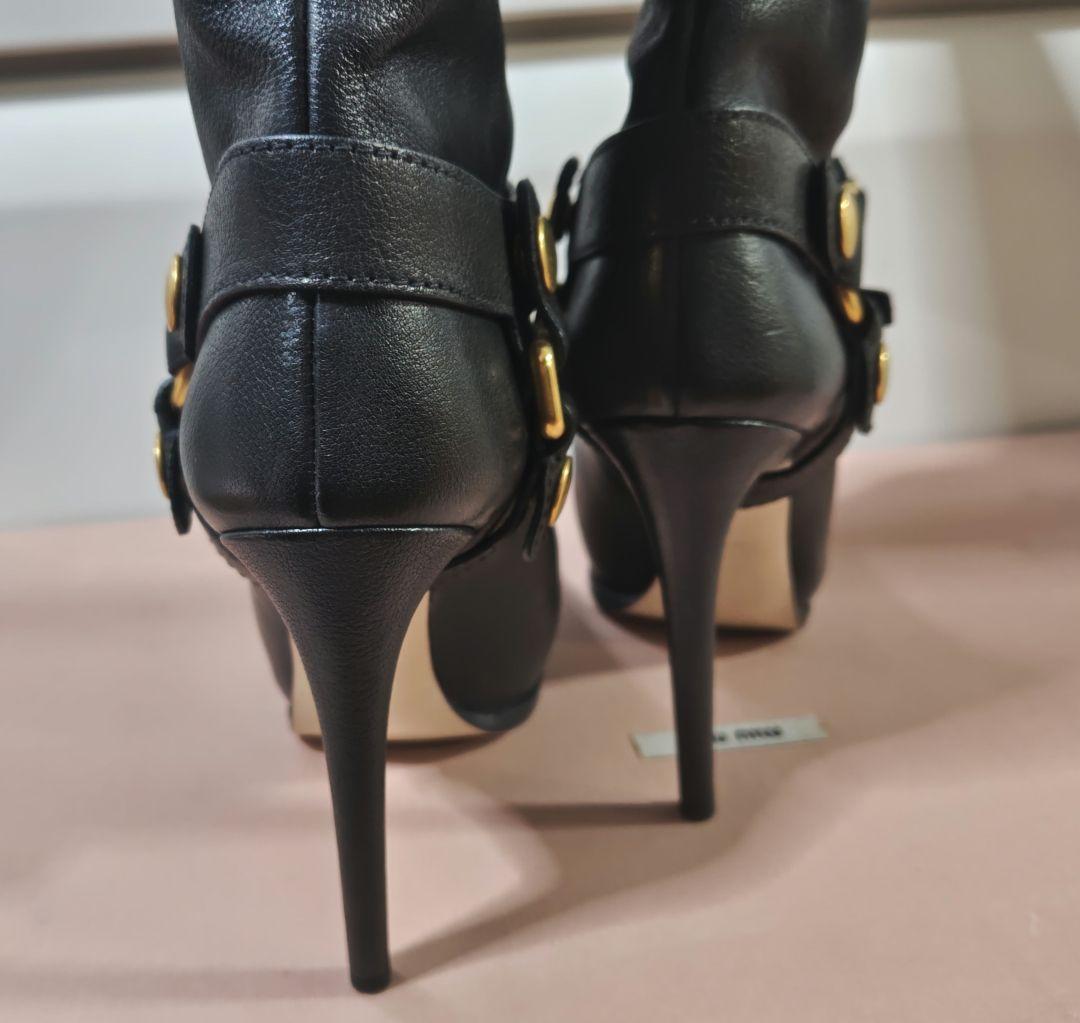 SALE★定価150,000円★MIU MIU★黒ブーツ★牛革