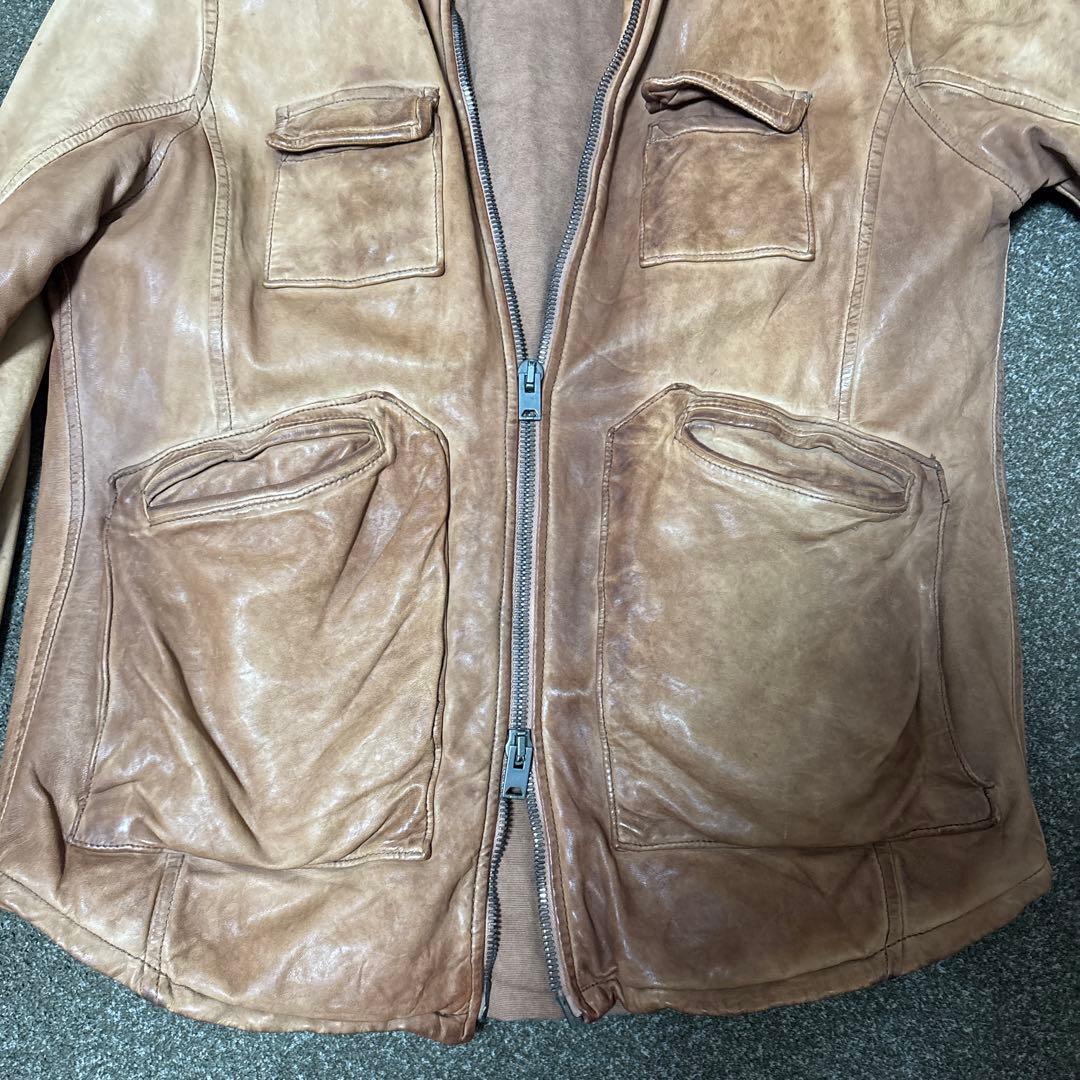 希少品GIORGIO BRATO ジョルジオブラット レザージャケット 50
